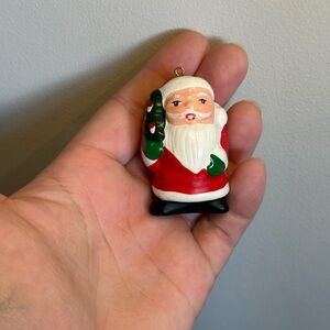 1 Avon 80s Vintage Short Santa Claus Christmas Tree Ornament